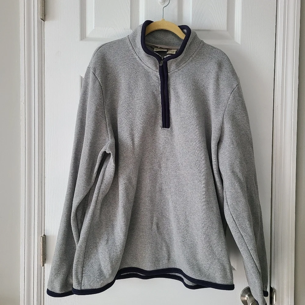 LL Bean Cotton Quarter Zip Pullover